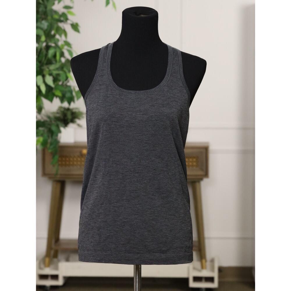 Lululemon Swiftly Tech Racerback Tank Dark Gray Size 10 Athletic Workout Top - Picture 3 of 9
